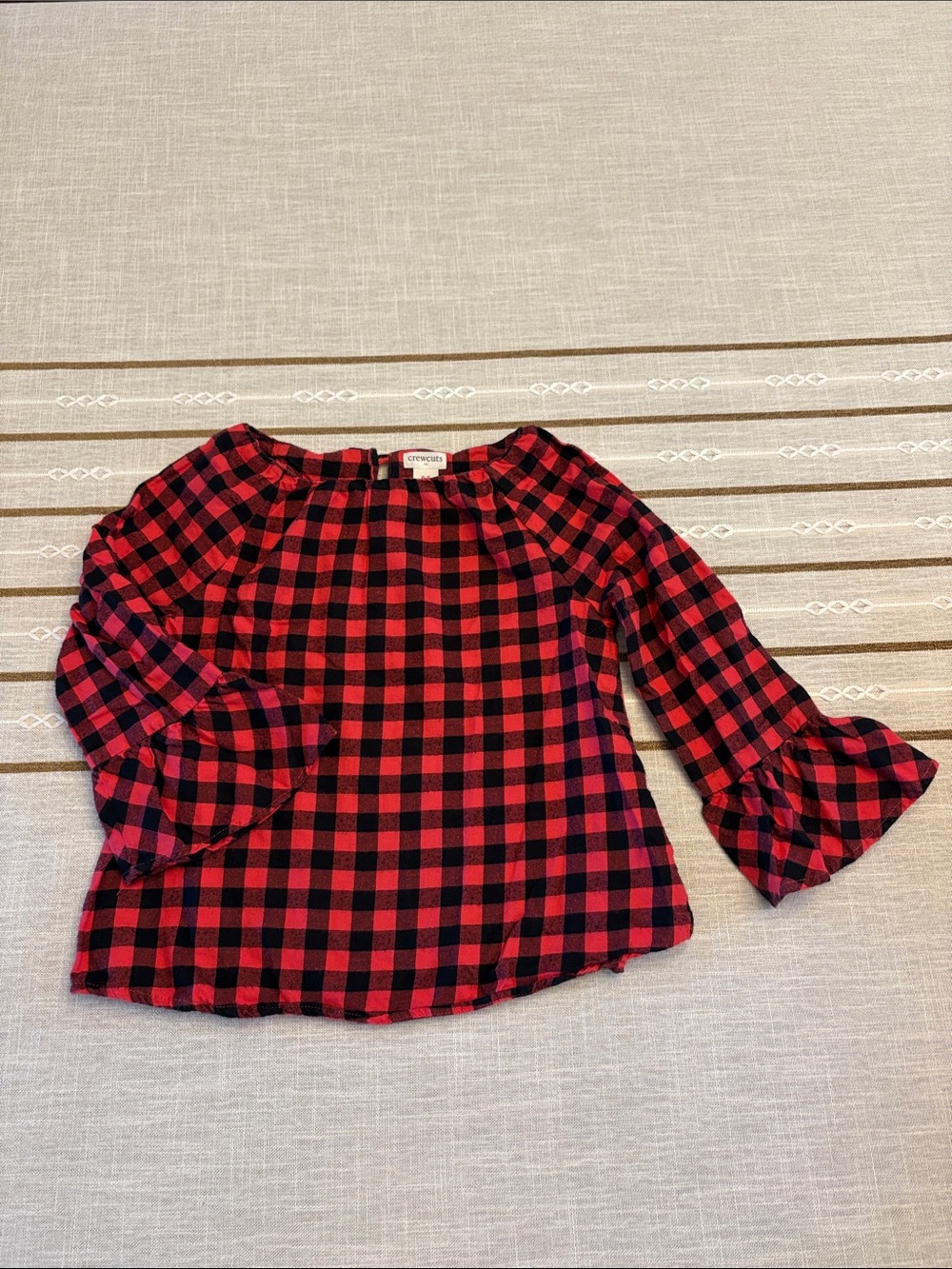 Crewcuts Red & Black Buffalo Plaid Blouse